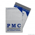 Enveloppe  'PMC', COEX, blanc/gris, 100 µ, 32 x 40 + 0 cm + 5 cm rabat, finition : 1 ruban adhésif