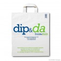Lusdraagtas 'Dip & Da', bioplastic, wit ingekleurd, 60µ, 35 x 42 + 4 cm